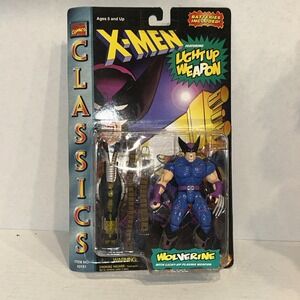 Vintage Marvel Classics X-Men Wolverine with Light-up Plasma Weapon, ToyBiz Seal